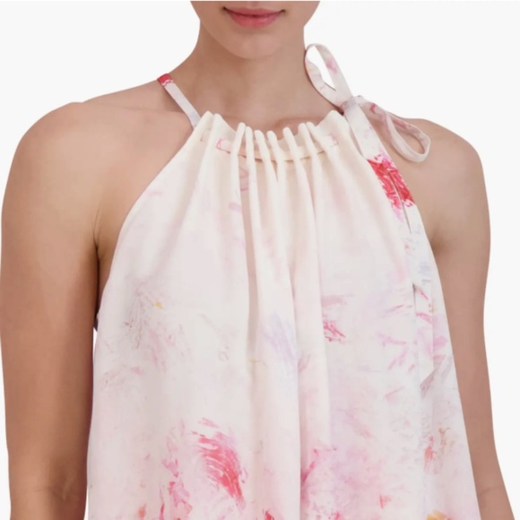 SAMPLE Floral Halter Neck Tank BCBGMAXAZRIA floral prints - Picture 4 of 5